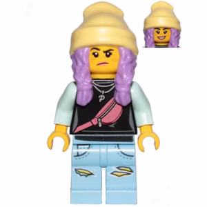 Минифигурка Lego hs019 Parker L. Jackson - Black Top with Beanie (Smile / Grumpy)