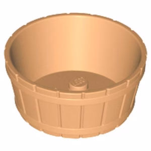 Деталь Lego 64951 Container, Barrel Half Large with Axle Hole