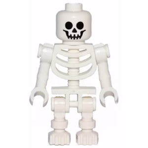 Минифигурка Lego gen047 Skeleton - Standard Skull, Bent Arms Vertical Grip