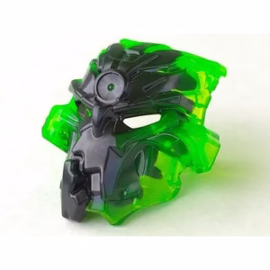 Деталь Lego 24164pb01 Bionicle Mask Umarak with Marbled Trans-Bright Green Pattern