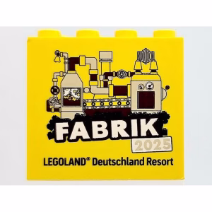 Деталь Lego 30144pb450 Brick 2 x 4 x 3 with LEGOLAND Deutschland Resort FABRIK 2025 Pattern