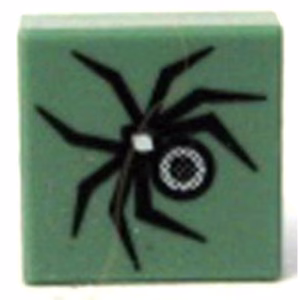Деталь Lego 3070pb001 Tile 1 x 1 with HP Black Spider Pattern