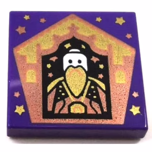 Деталь Lego 3068pb1748 Tile 2 x 2 with HP Chocolate Frog Card Salazar Slytherin Pattern