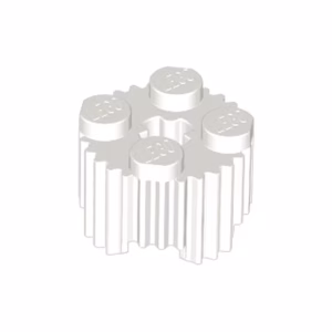 Деталь Lego 92947 Brick, Round 2 x 2 with Axle Hole and Grille / Fluted Profile