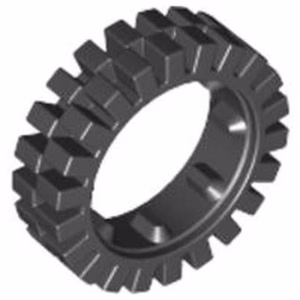 Деталь Lego 3483 Tire 24mm D. x 8mm Offset Tread - Interior Ridges