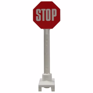 Деталь Lego 739p01 Road Sign Octagon with Stop Sign Pattern