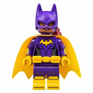 Минифигурка Lego sh0305 Batgirl - Minifigure, Dark Purple Suit, Yellow Cape, Open Mouth Smile / Concerned