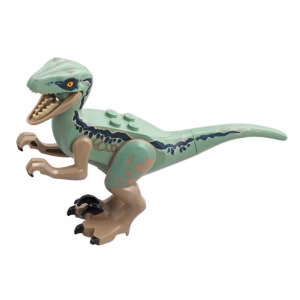Деталь Lego raptor09 Dinosaur Raptor / Velociraptor with Sand Green Back (Jurassic World Blue)