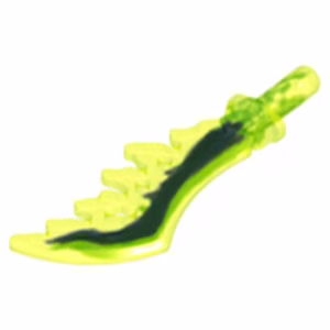 Деталь Lego 19858pb01 Minifigure, Weapon Sword, Serrated with Marbled Dark Blue Pattern