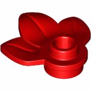 Деталь Lego 32607 Plant Plate, Round 1 x 1 with 3 Leaves