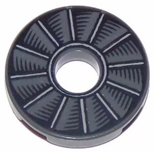 Деталь Lego 15535pb01 Tile, Round 2 x 2 with Hole with Rotor Blade Pattern