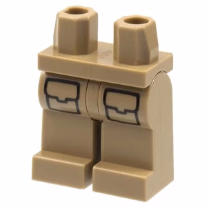 Деталь Lego 970c00pb1214 Hips and Legs with Black Pockets Pattern