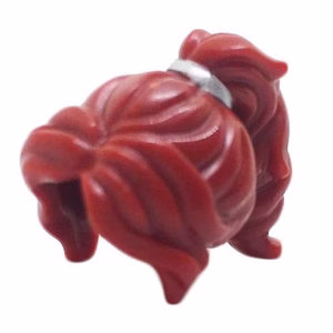 Деталь Lego 28432pb01 Minifigure, Hair Long Wavy Ponytail with Silver Band Pattern